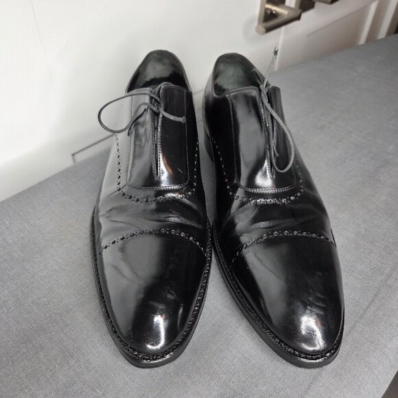 Men\'s Louis Vuitton Vintage Black Leather Cap-Toe RARE Oxfords - Size 9.5 COA main image 11